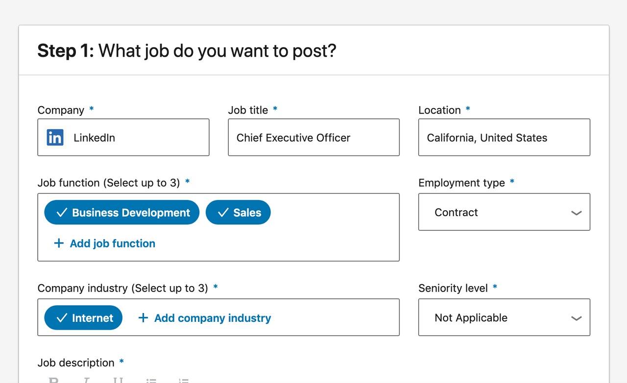 Найден баг LinkedIn который позволяет пользователю разместить вакансию от лица любой компании